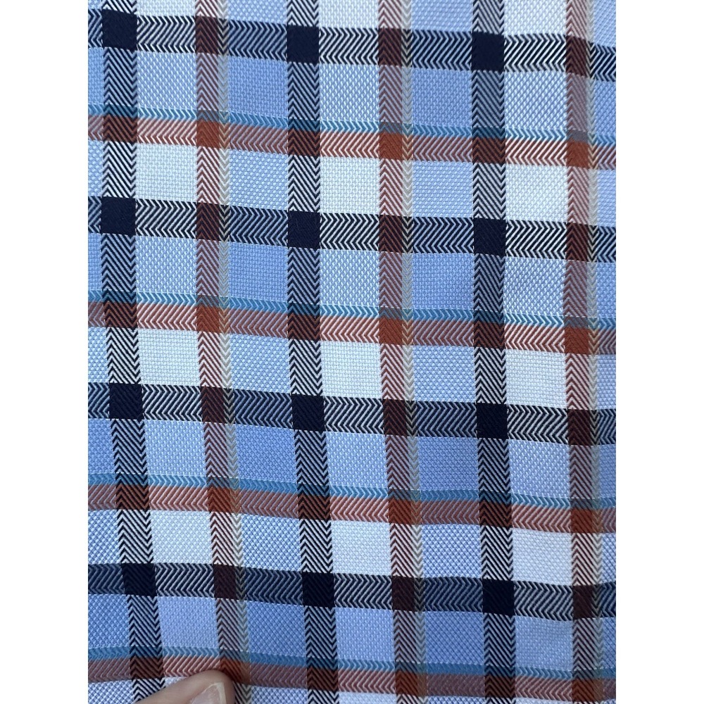 Egara Shirt Mens Slim Fit Check Cotton Non-Iron Flip Cuff Button Up Large
0251 - Picture 2 of 13